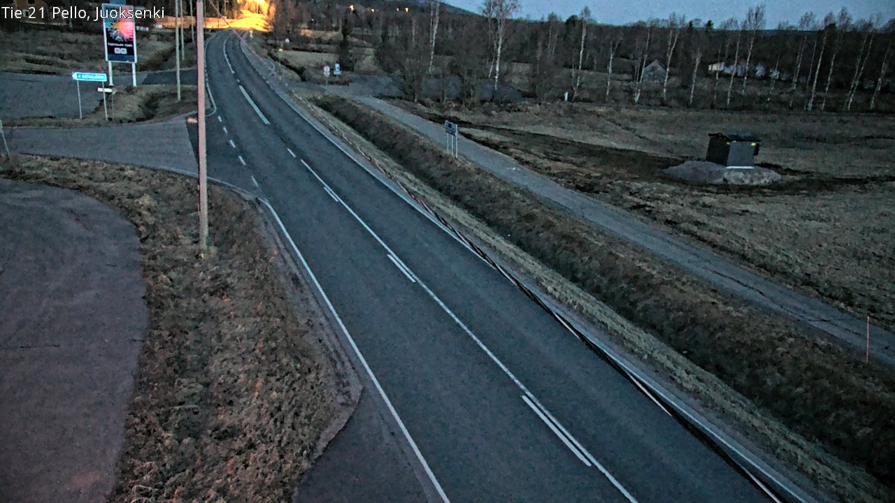Weather Camera Image Väg 21 Pello Juoksenki, Pello, Lappi