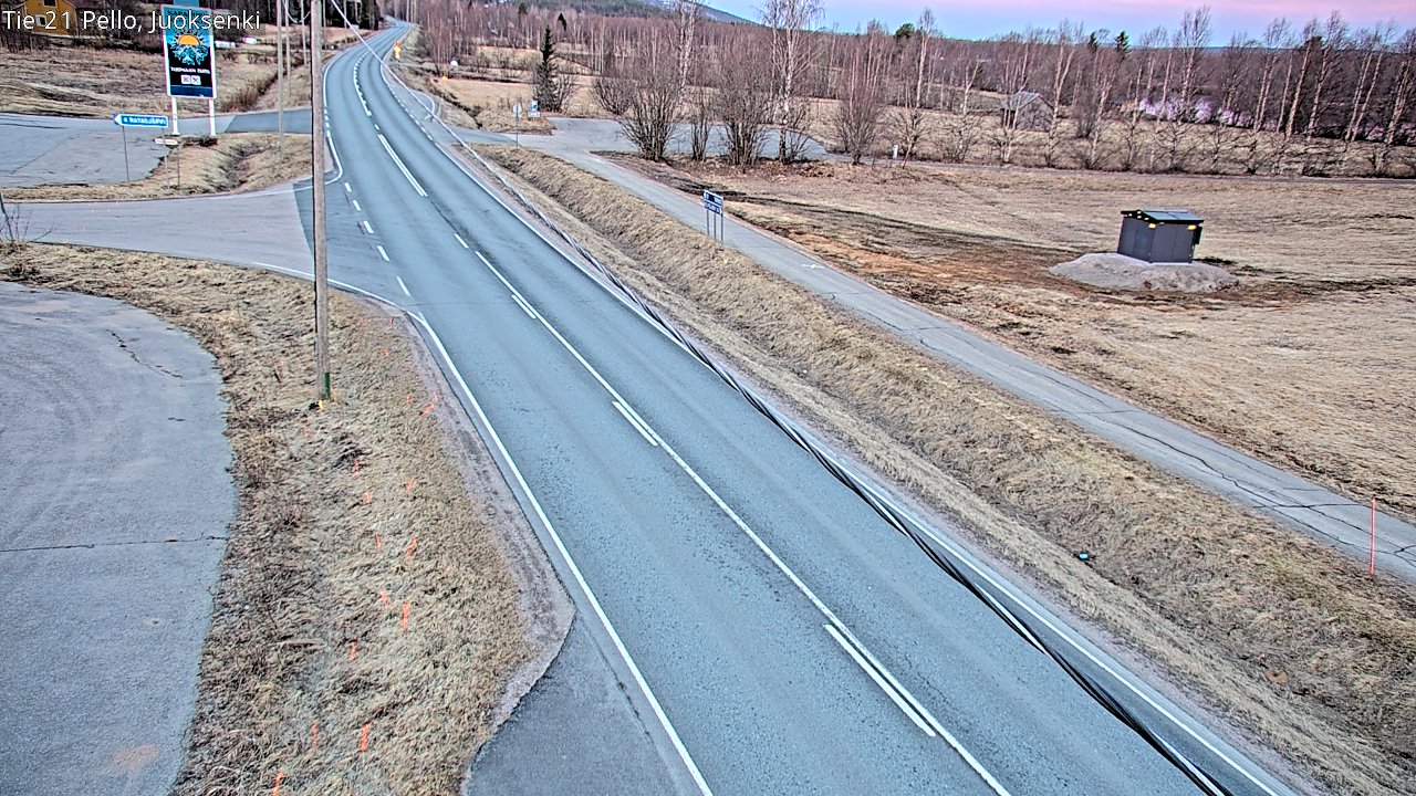 Weather Camera Image Väg 21 Pello Juoksenki, Pello, Lappi