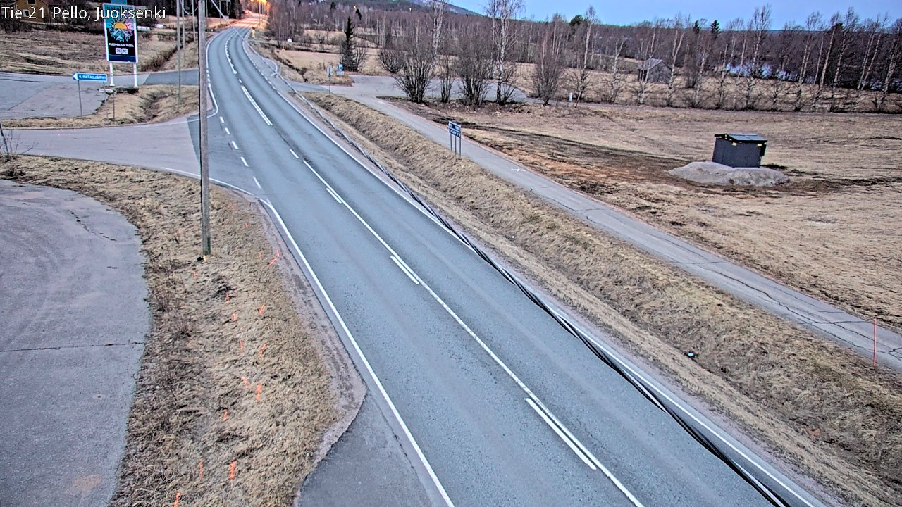 Weather Camera Image Väg 21 Pello Juoksenki, Pello, Lappi