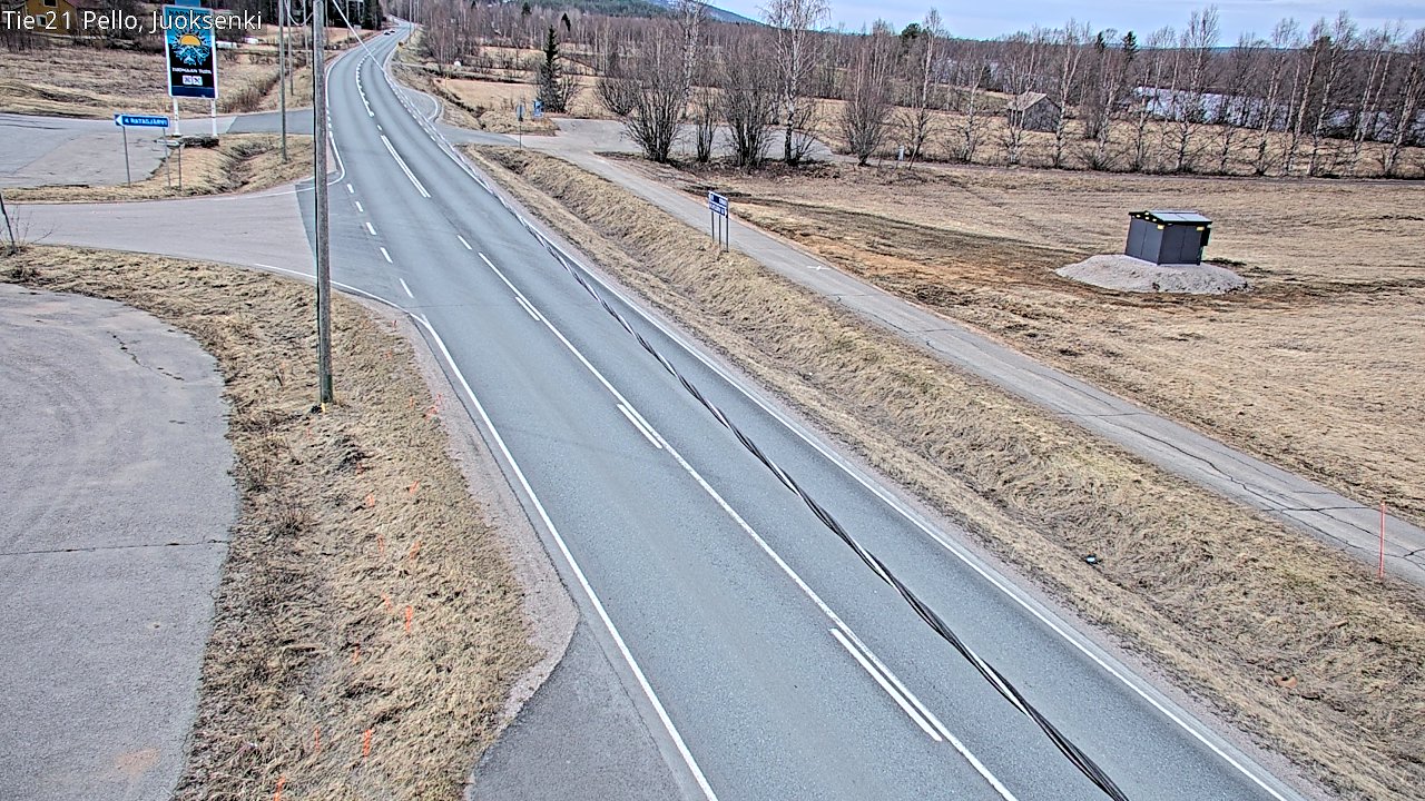 Weather Camera Image Väg 21 Pello Juoksenki, Pello, Lappi