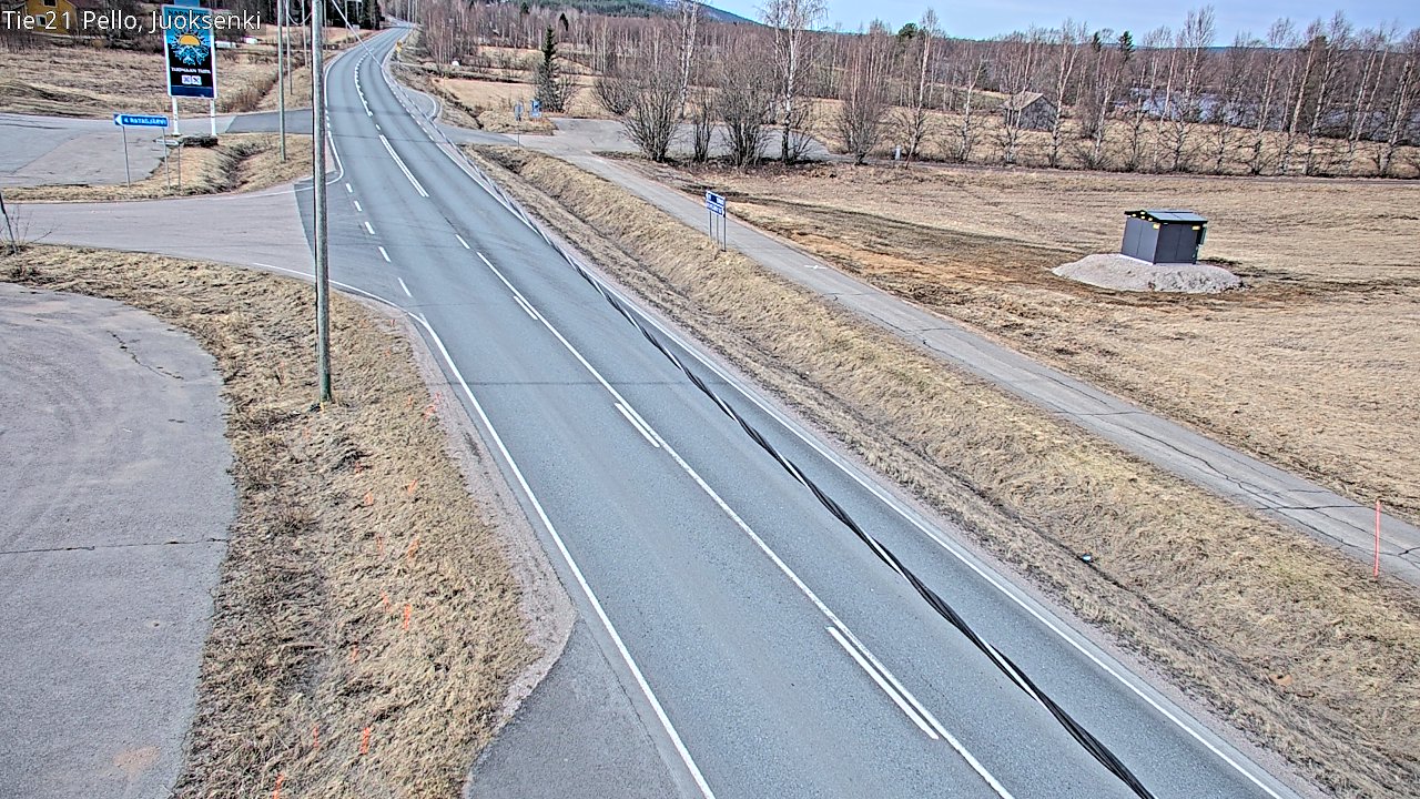 Weather Camera Image Väg 21 Pello Juoksenki, Pello, Lappi