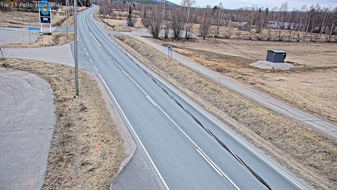 Weather Camera Image Väg 21 Pello Juoksenki, Pello, Lappi
