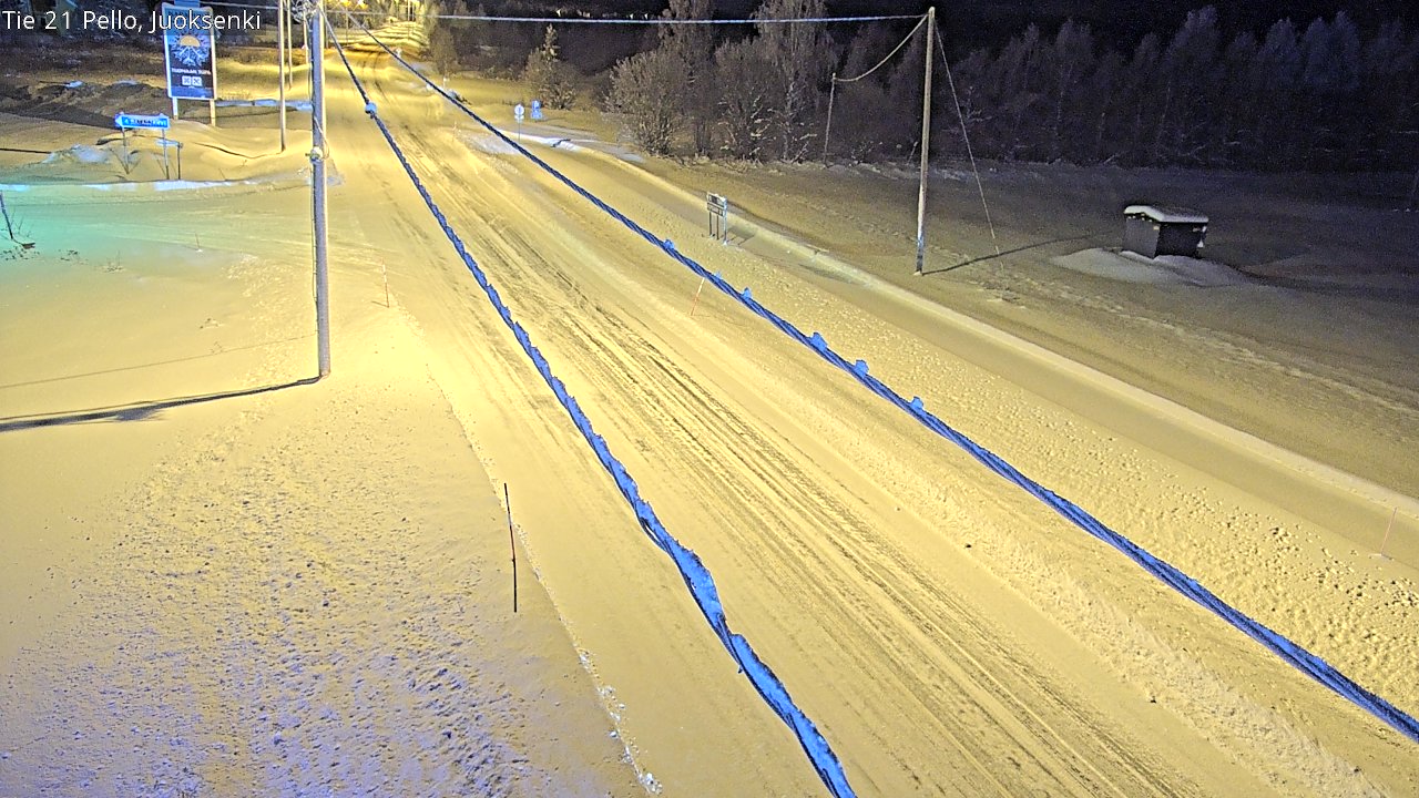 Weather Camera Image Road 21 Pello Juoksenki, Pello, Lappi