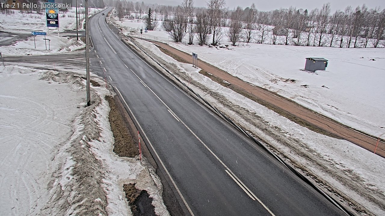Weather Camera Image Road 21 Pello Juoksenki, Pello, Lappi