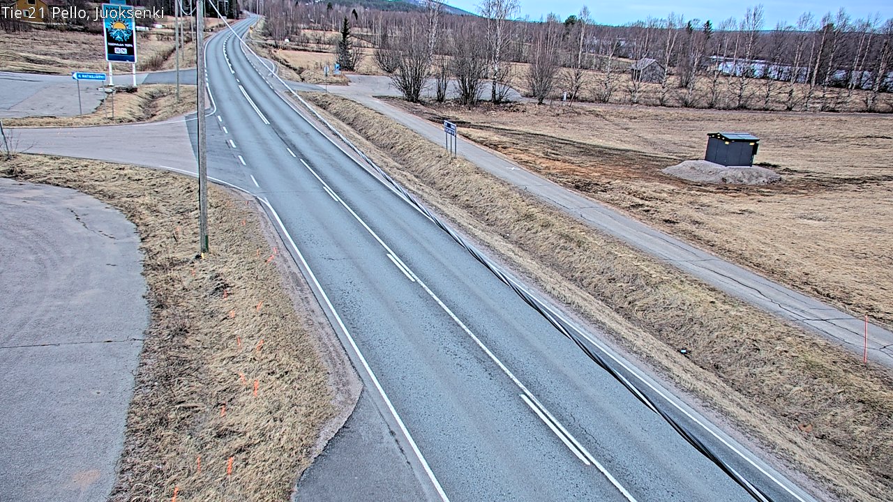 Weather Camera Image Väg 21 Pello Juoksenki, Pello, Lappi