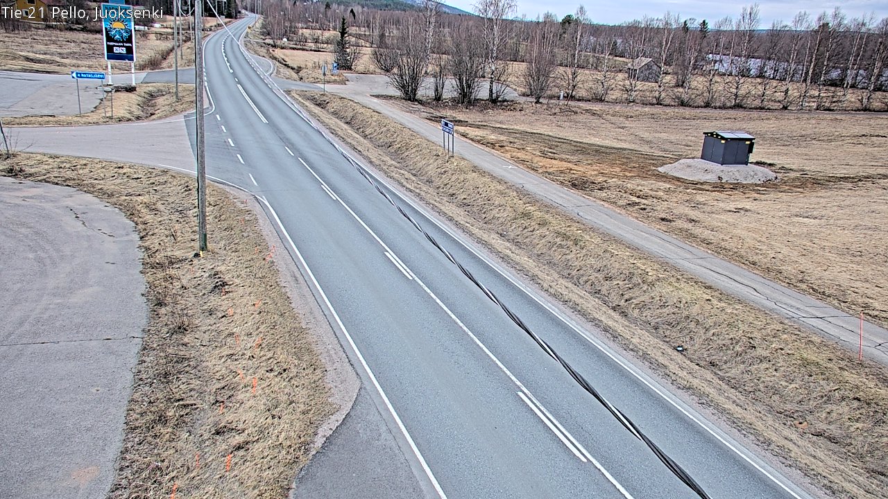 Weather Camera Image Väg 21 Pello Juoksenki, Pello, Lappi