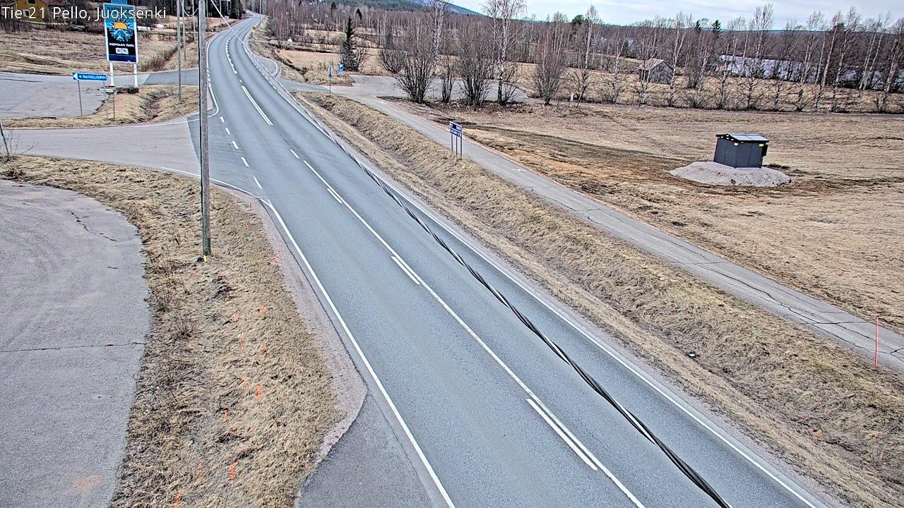 Weather Camera Image Väg 21 Pello Juoksenki, Pello, Lappi