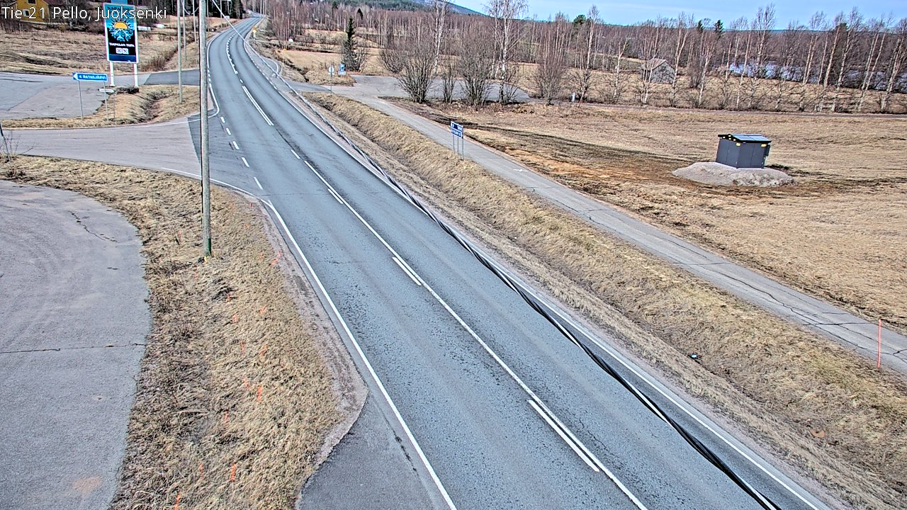 Weather Camera Image Väg 21 Pello Juoksenki, Pello, Lappi