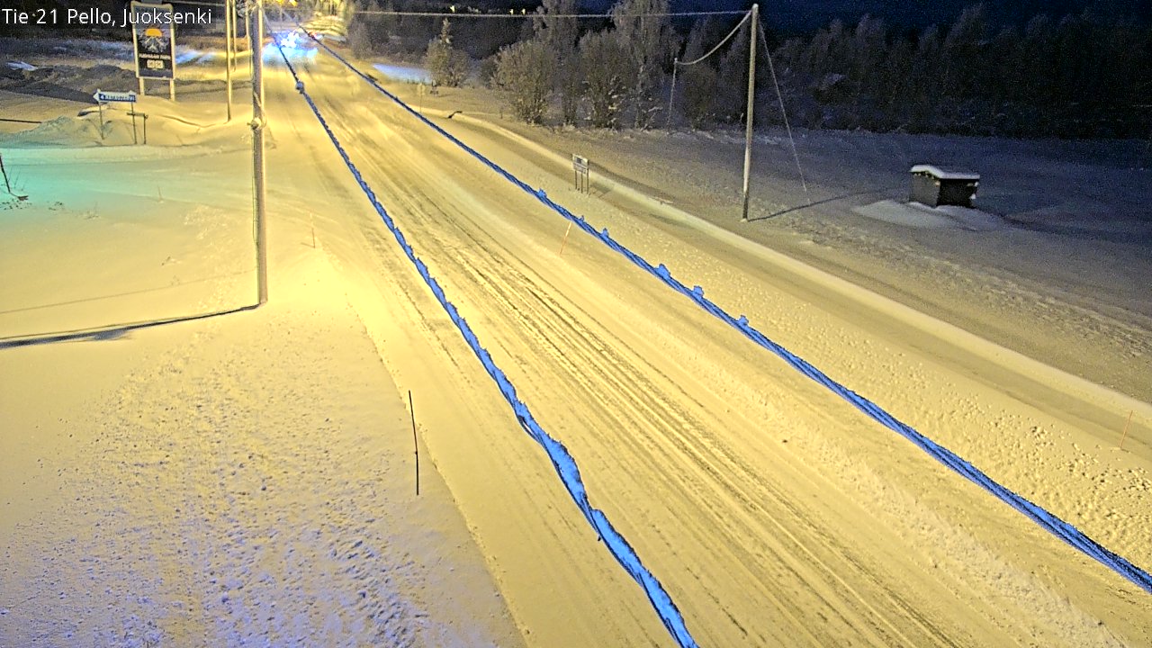 Weather Camera Image Road 21 Pello Juoksenki, Pello, Lappi