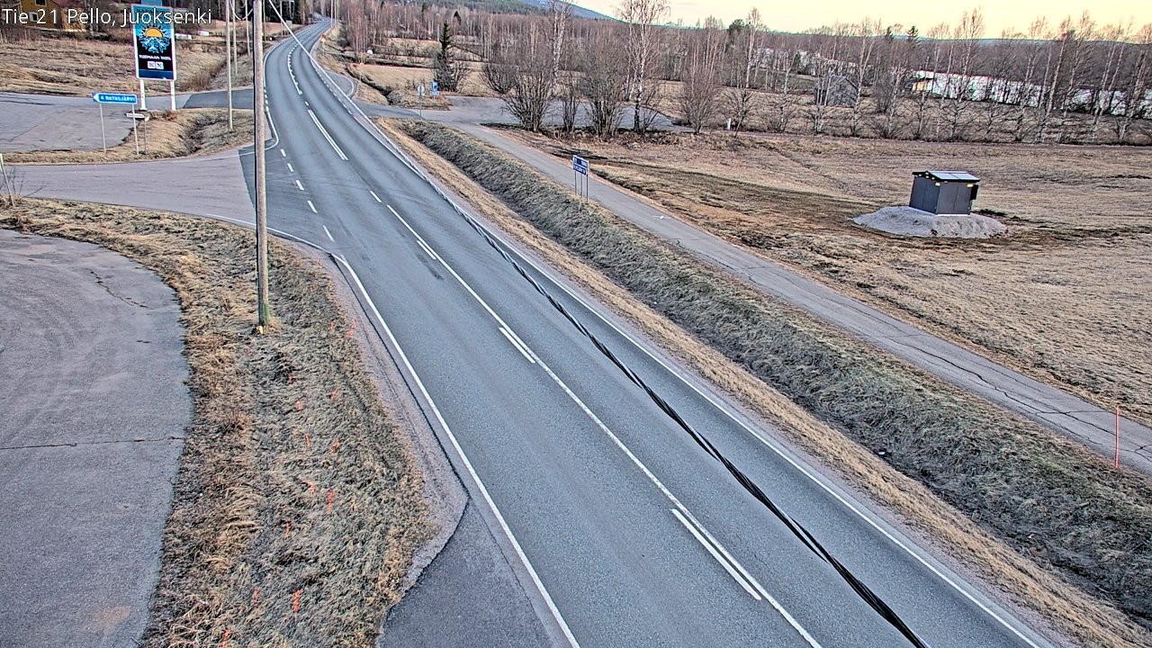 Weather Camera Image Väg 21 Pello Juoksenki, Pello, Lappi
