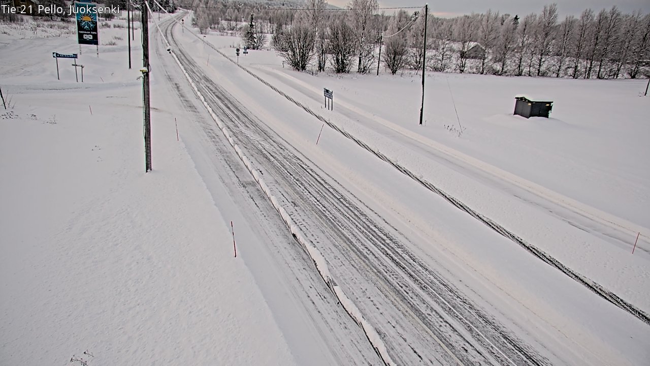 Weather Camera Image Road 21 Pello Juoksenki, Pello, Lappi