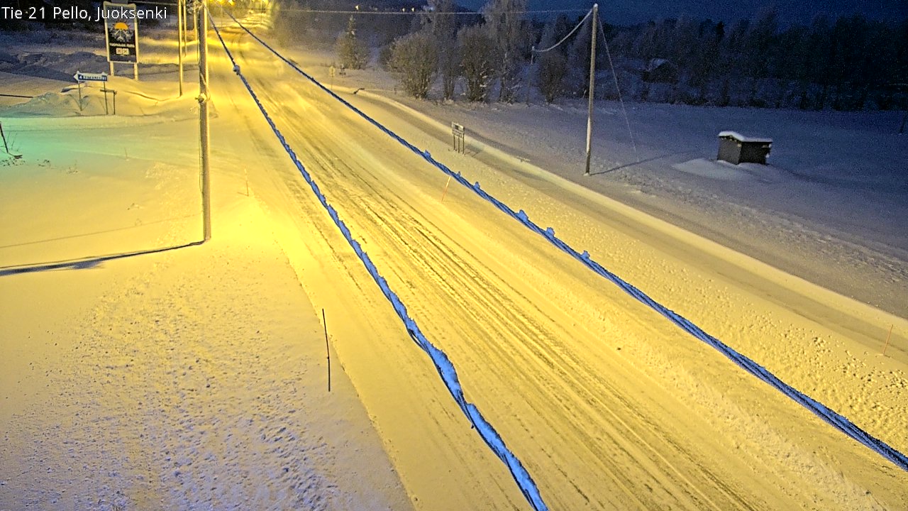 Weather Camera Image Road 21 Pello Juoksenki, Pello, Lappi