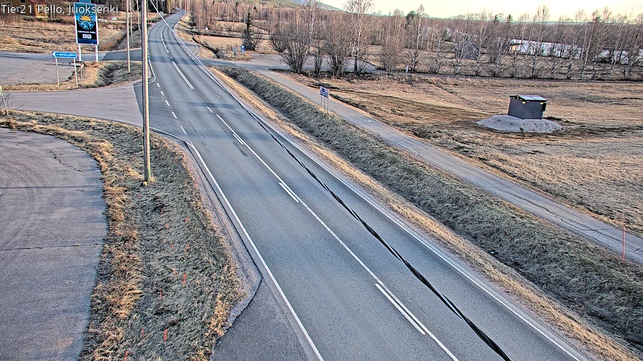 Weather Camera Image Väg 21 Pello Juoksenki, Pello, Lappi