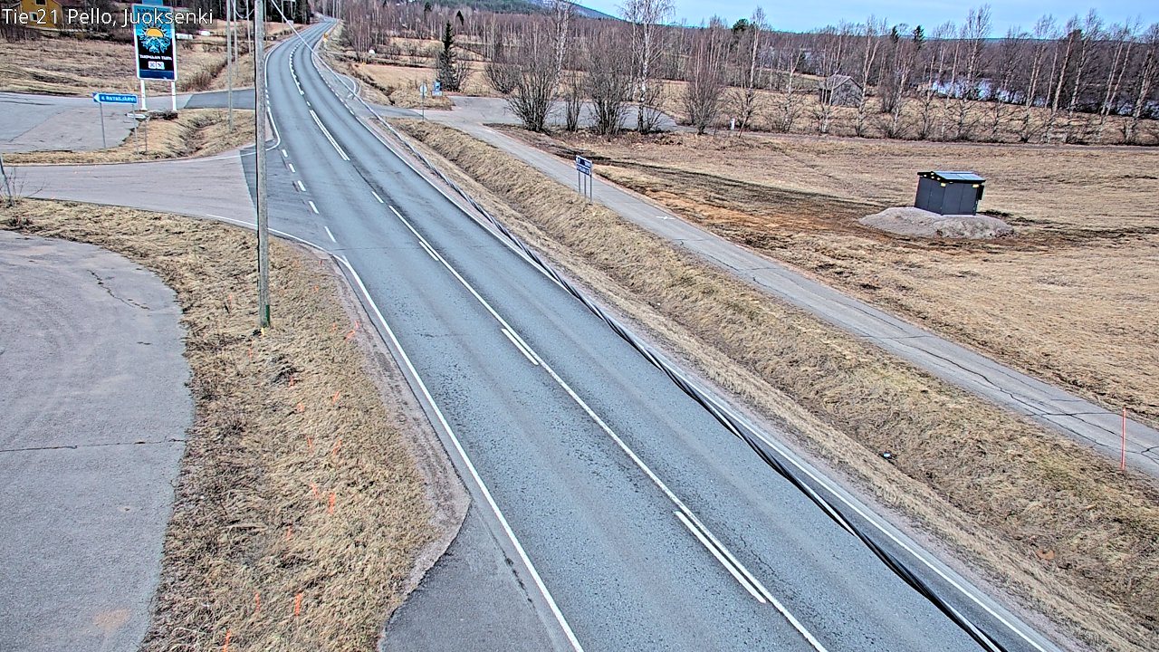Weather Camera Image Väg 21 Pello Juoksenki, Pello, Lappi
