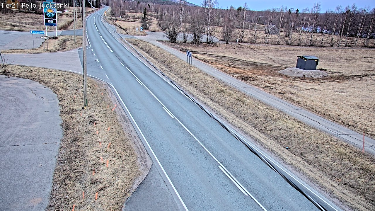 Weather Camera Image Väg 21 Pello Juoksenki, Pello, Lappi