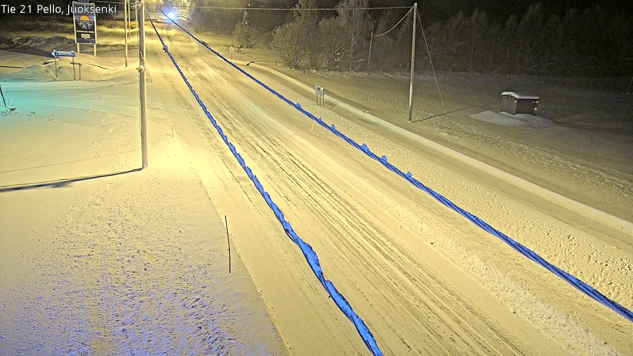Weather Camera Image Road 21 Pello Juoksenki, Pello, Lappi
