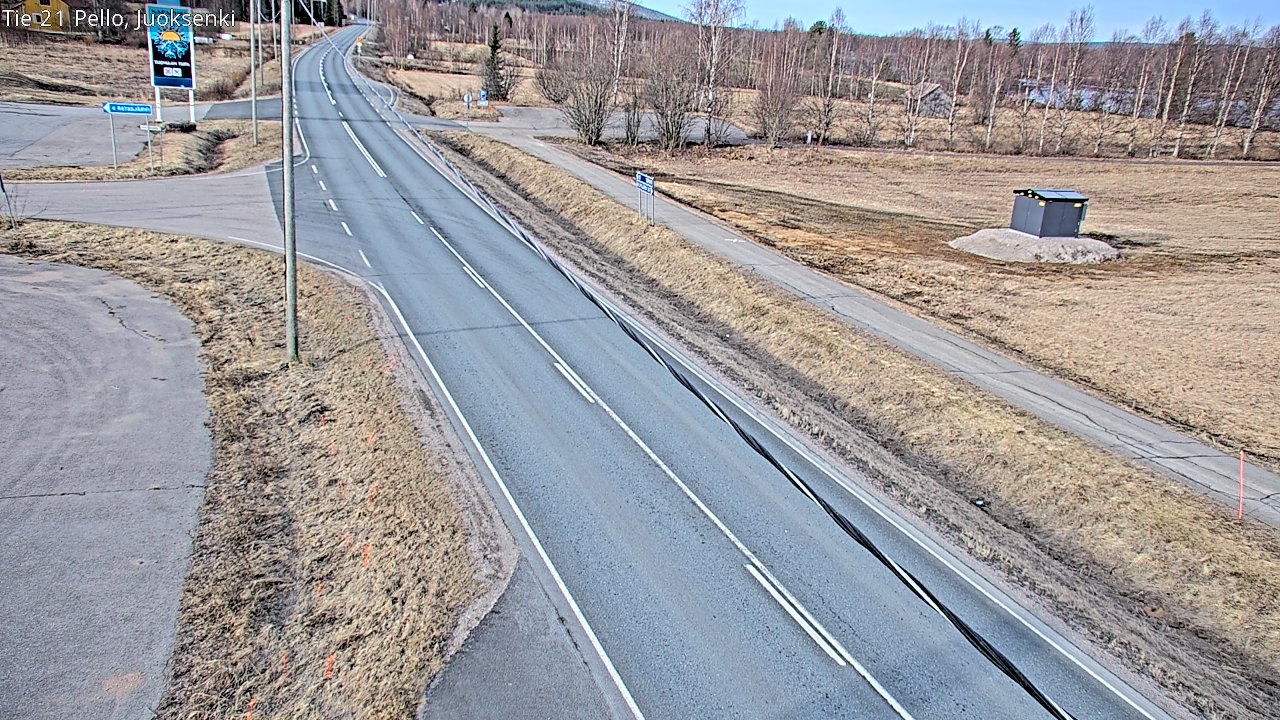 Weather Camera Image Väg 21 Pello Juoksenki, Pello, Lappi