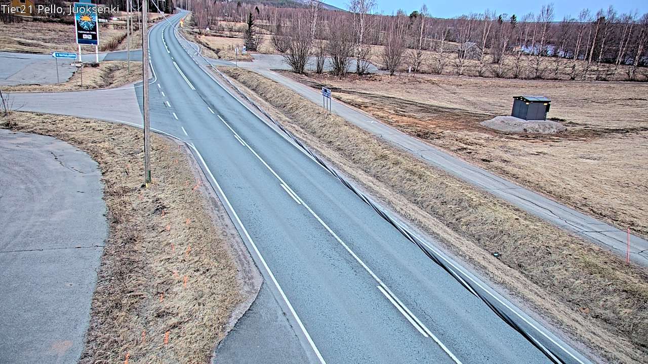 Weather Camera Image Väg 21 Pello Juoksenki, Pello, Lappi