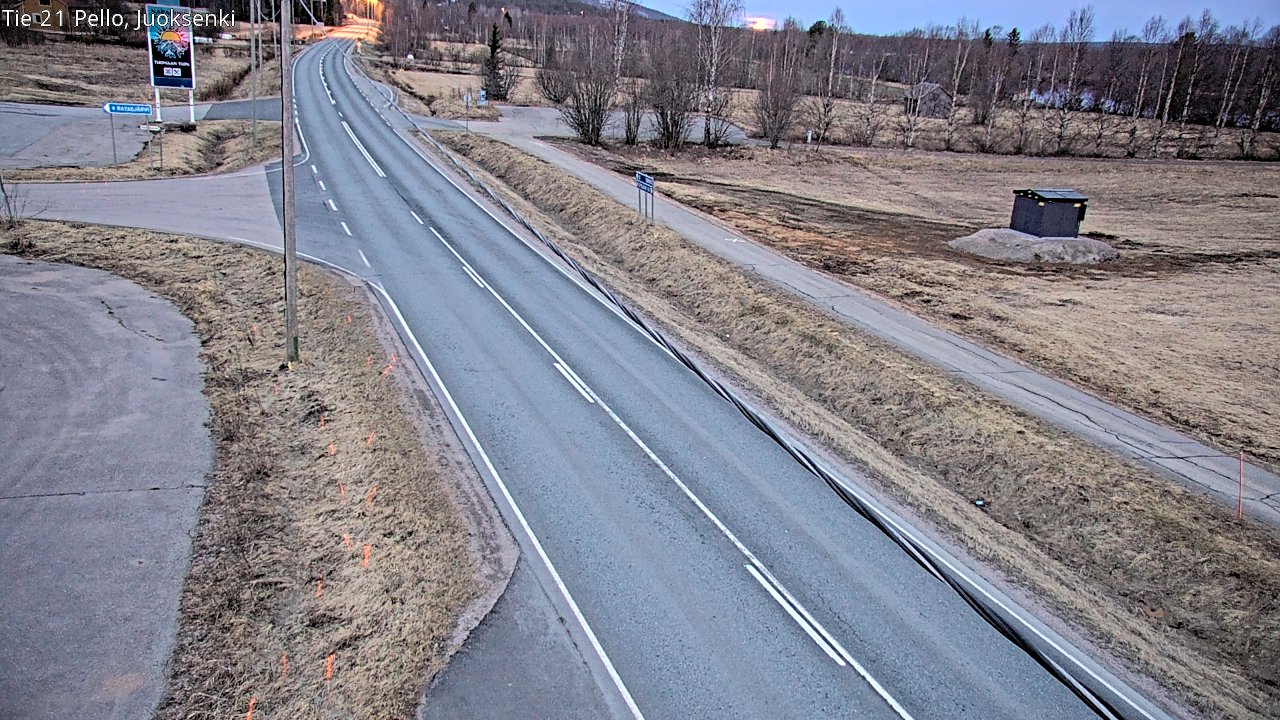 Weather Camera Image Väg 21 Pello Juoksenki, Pello, Lappi