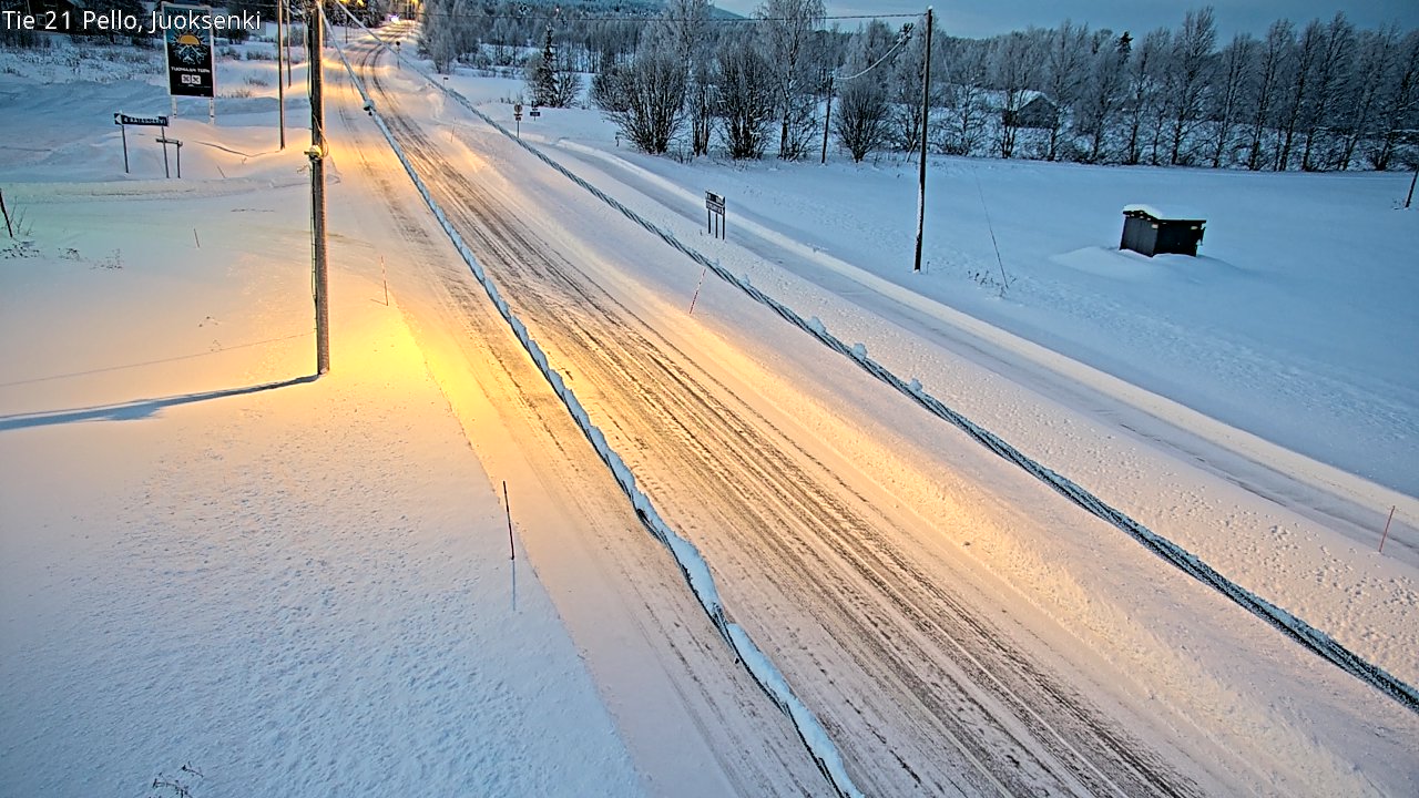Weather Camera Image Road 21 Pello Juoksenki, Pello, Lappi