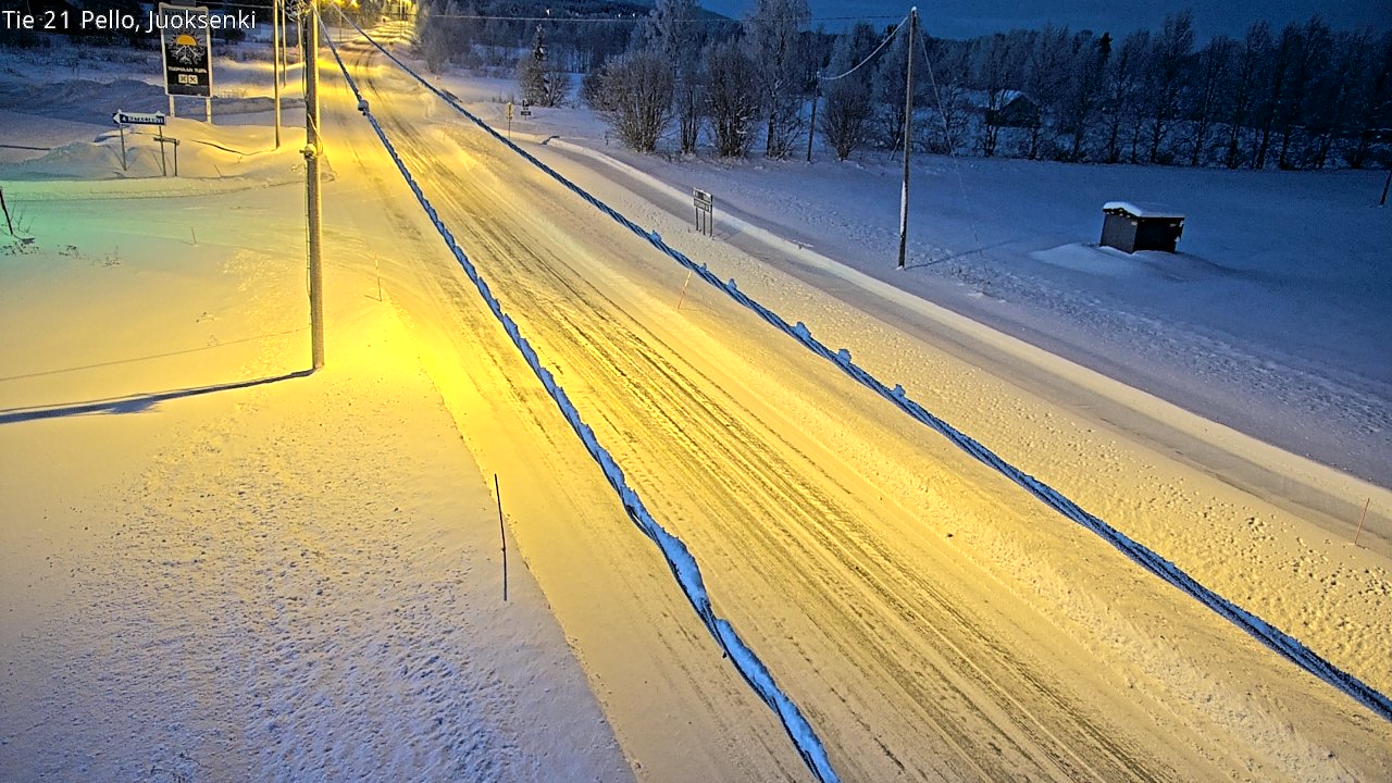 Weather Camera Image Road 21 Pello Juoksenki, Pello, Lappi