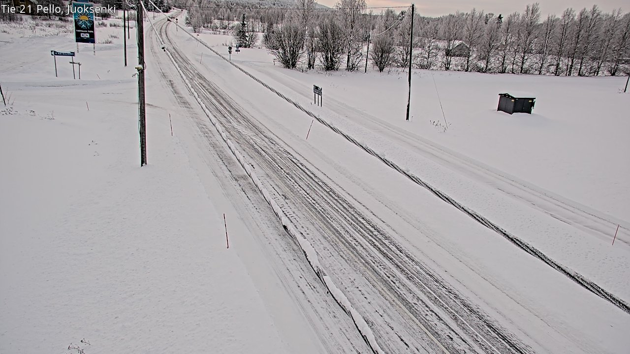 Weather Camera Image Road 21 Pello Juoksenki, Pello, Lappi
