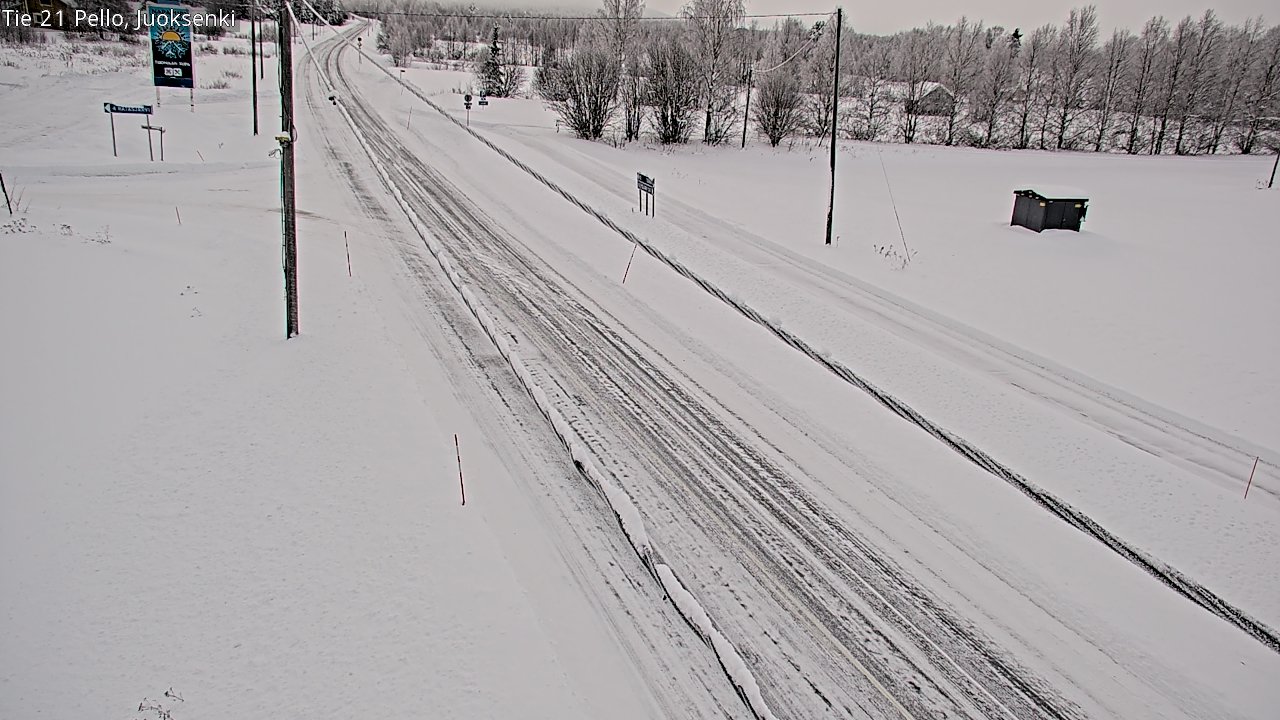 Weather Camera Image Road 21 Pello Juoksenki, Pello, Lappi
