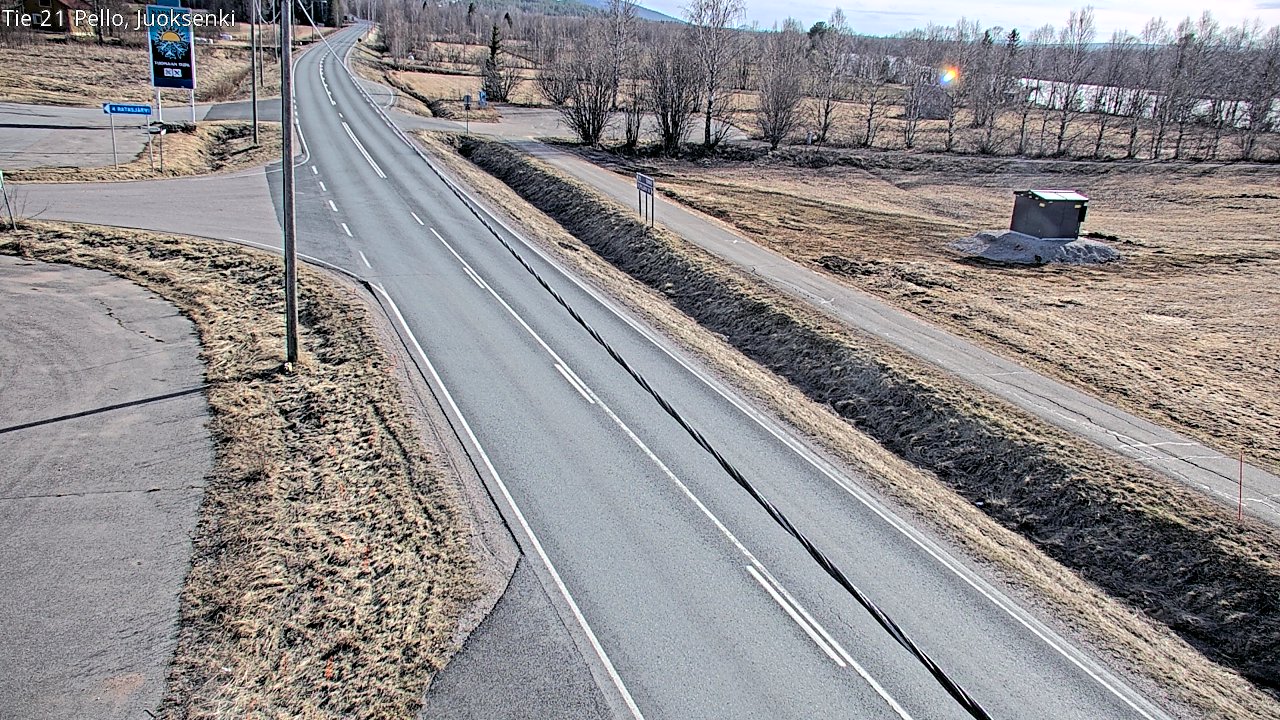 Weather Camera Image Väg 21 Pello Juoksenki, Pello, Lappi