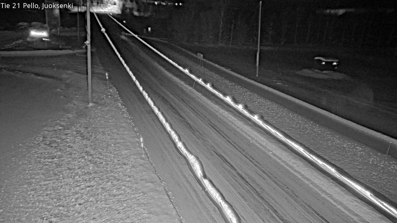 Weather Camera Image Road 21 Pello Juoksenki, Pello, Lappi