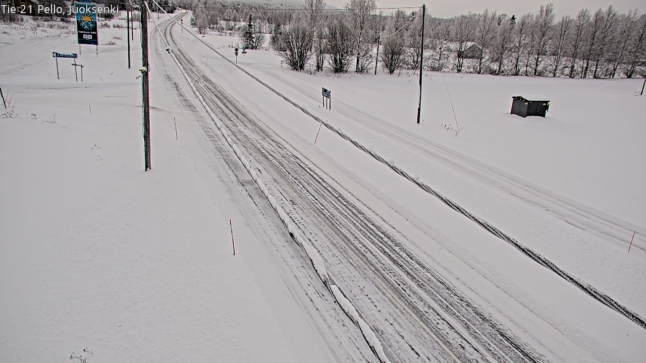 Weather Camera Image Road 21 Pello Juoksenki, Pello, Lappi