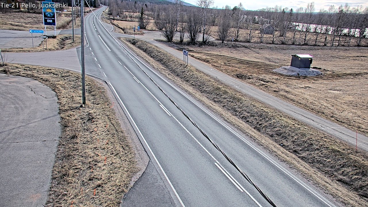 Weather Camera Image Väg 21 Pello Juoksenki, Pello, Lappi