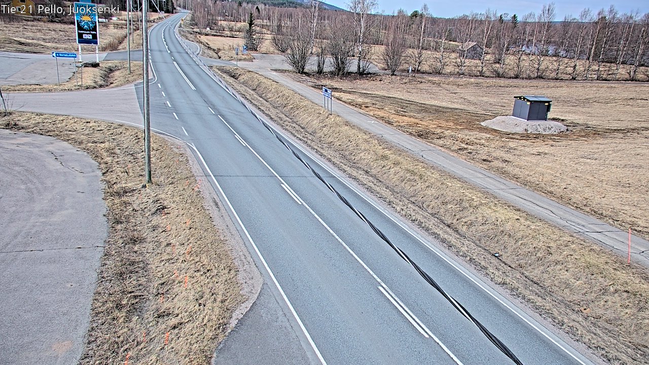 Weather Camera Image Väg 21 Pello Juoksenki, Pello, Lappi