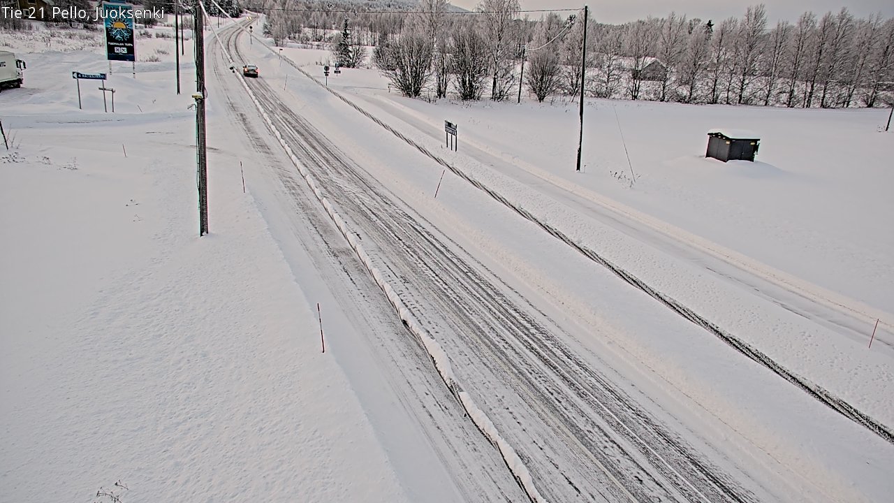 Weather Camera Image Road 21 Pello Juoksenki, Pello, Lappi