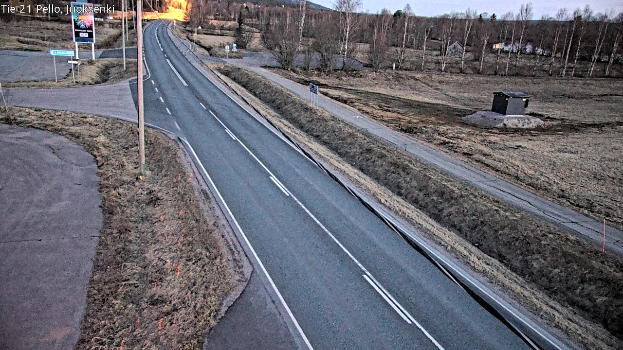 Weather Camera Image Väg 21 Pello Juoksenki, Pello, Lappi