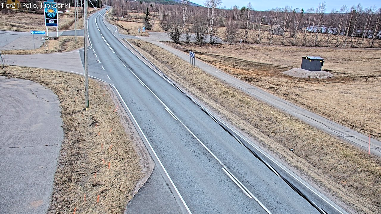Weather Camera Image Väg 21 Pello Juoksenki, Pello, Lappi