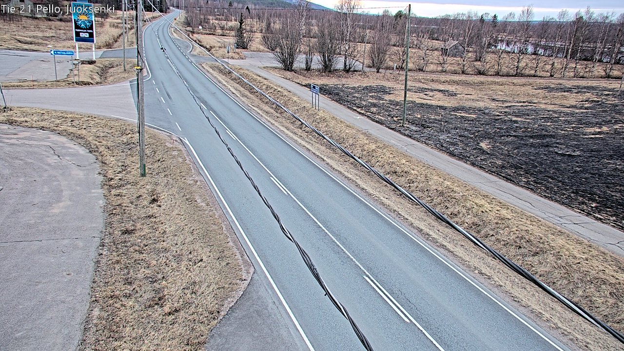 Weather Camera Image Road 21 Pello Juoksenki, Pello, Lappi