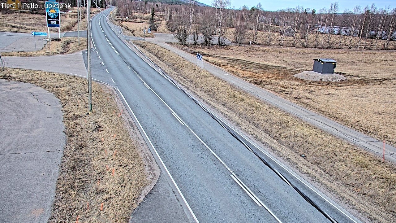 Weather Camera Image Väg 21 Pello Juoksenki, Pello, Lappi