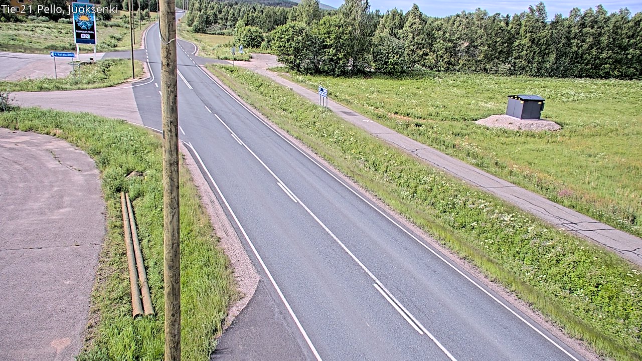 Weather Camera Image Väg 21 Pello Juoksenki, Pello, Lappi