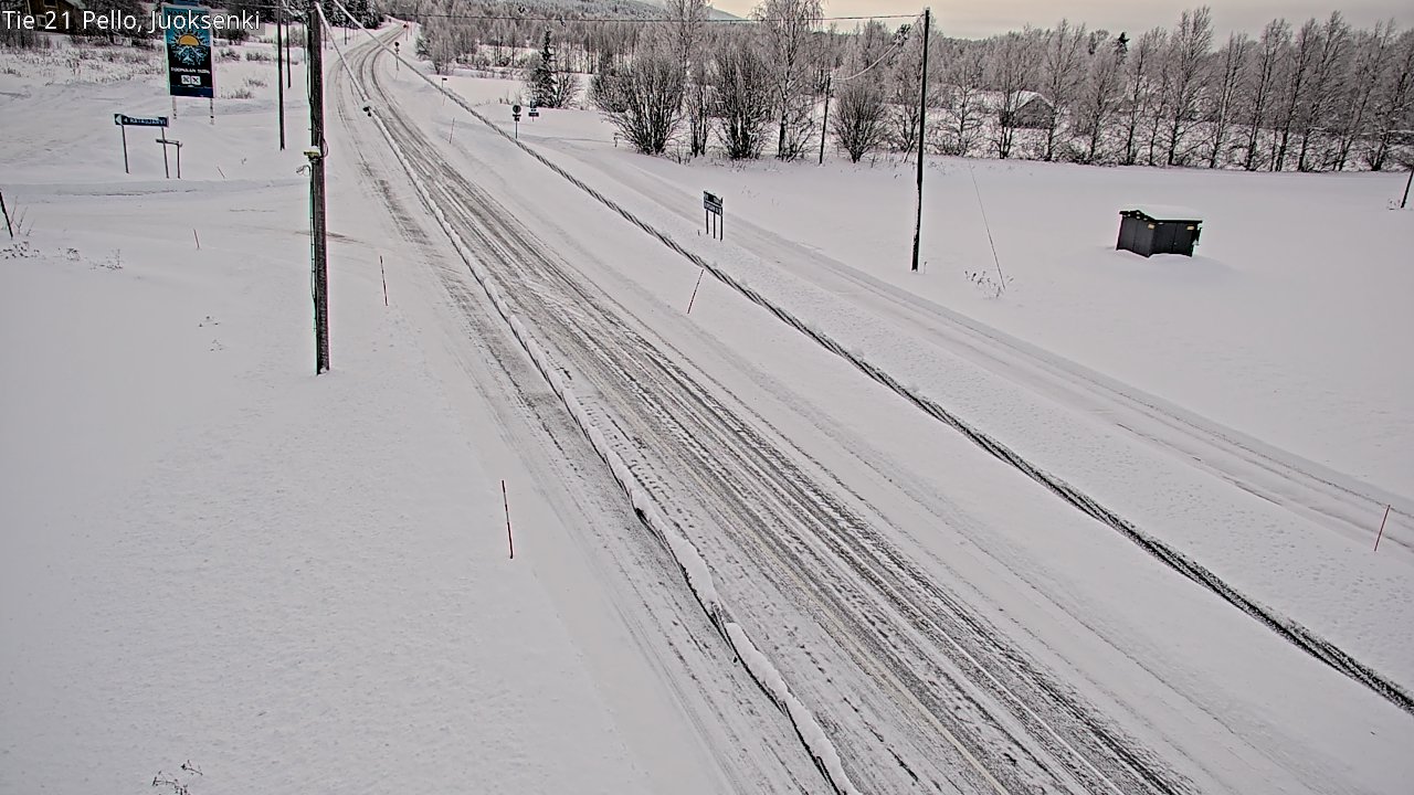 Weather Camera Image Road 21 Pello Juoksenki, Pello, Lappi