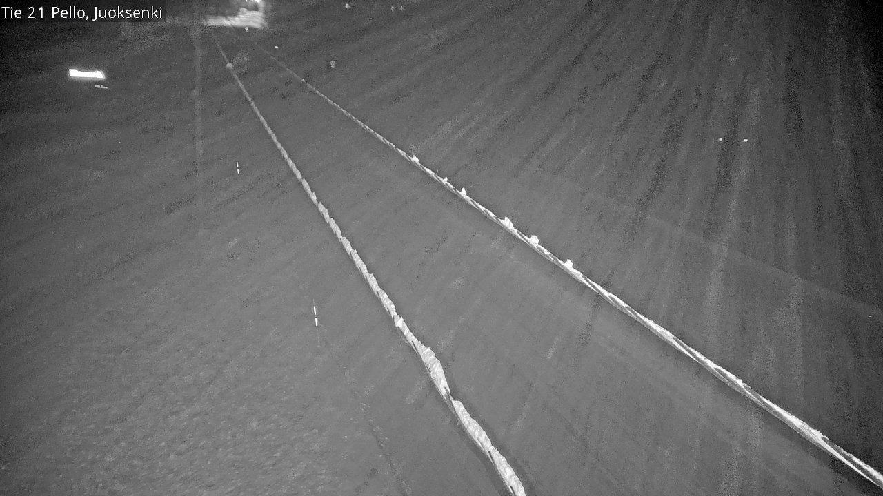 Weather Camera Image Road 21 Pello Juoksenki, Pello, Lappi