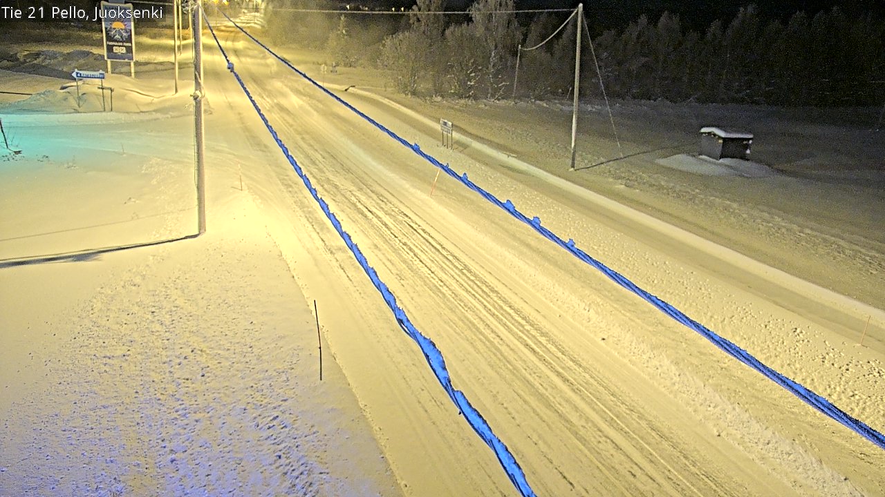 Weather Camera Image Road 21 Pello Juoksenki, Pello, Lappi