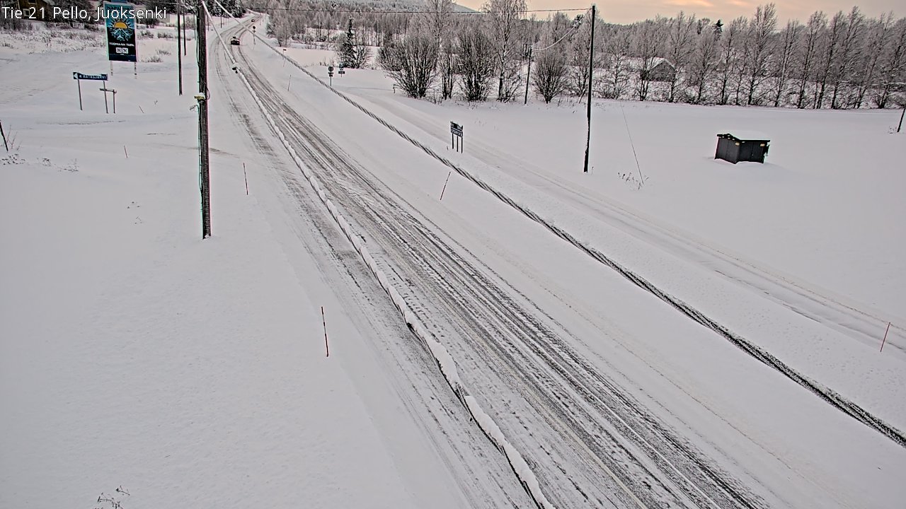 Weather Camera Image Road 21 Pello Juoksenki, Pello, Lappi