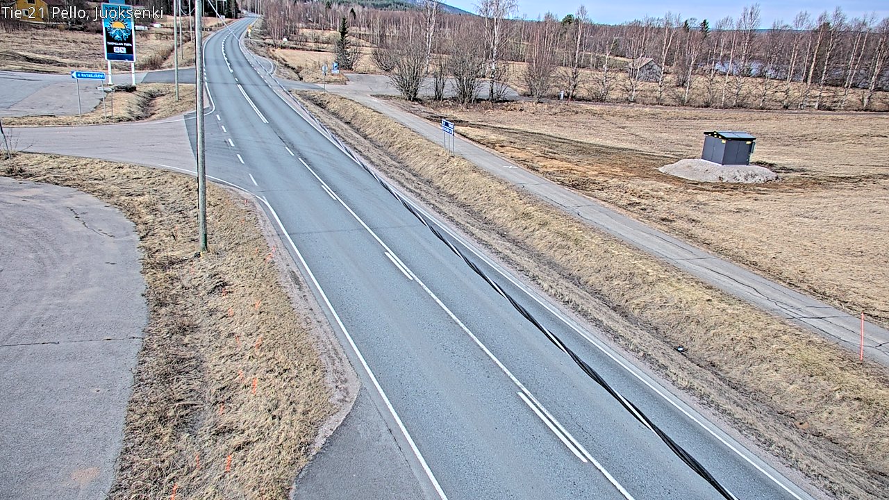 Weather Camera Image Väg 21 Pello Juoksenki, Pello, Lappi