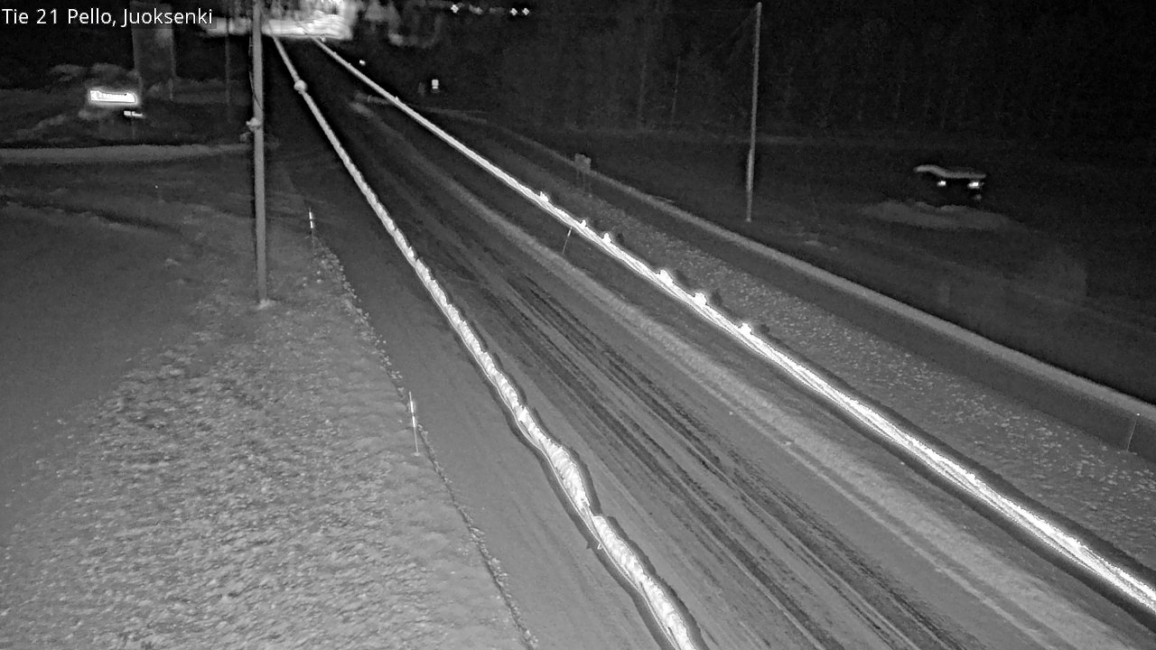 Weather Camera Image Road 21 Pello Juoksenki, Pello, Lappi
