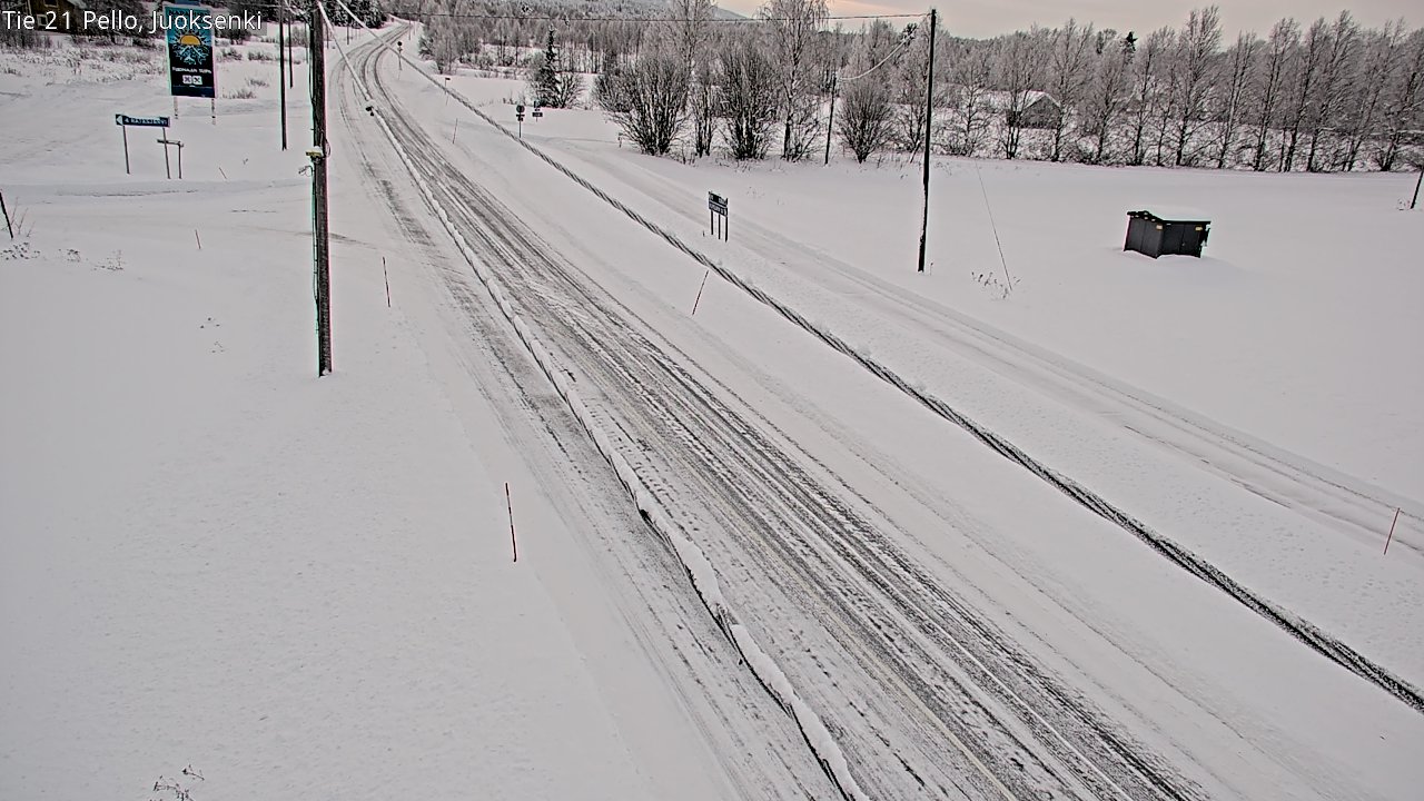 Weather Camera Image Road 21 Pello Juoksenki, Pello, Lappi