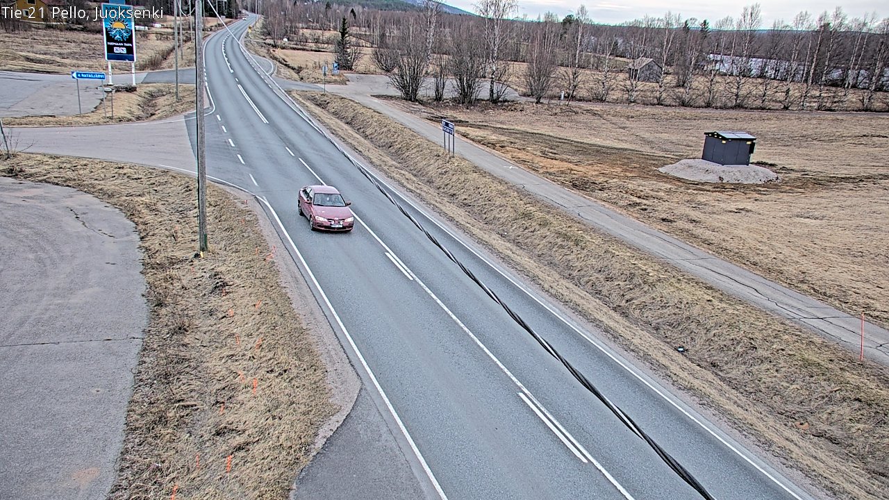 Weather Camera Image Väg 21 Pello Juoksenki, Pello, Lappi