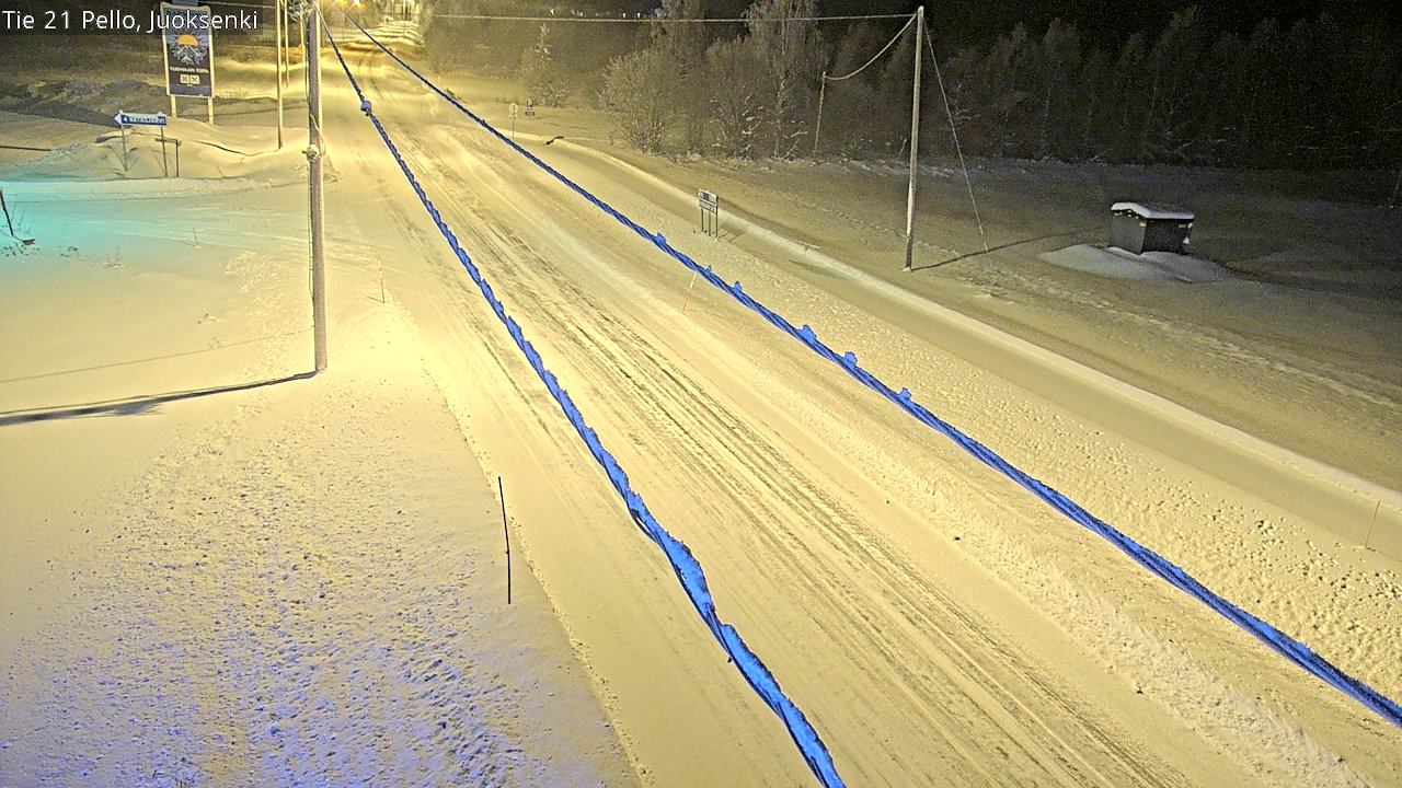 Weather Camera Image Road 21 Pello Juoksenki, Pello, Lappi