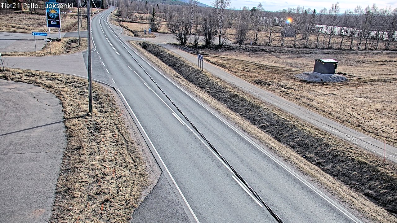 Weather Camera Image Väg 21 Pello Juoksenki, Pello, Lappi