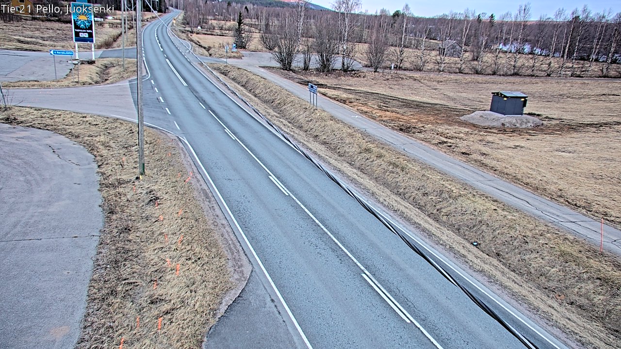 Weather Camera Image Väg 21 Pello Juoksenki, Pello, Lappi