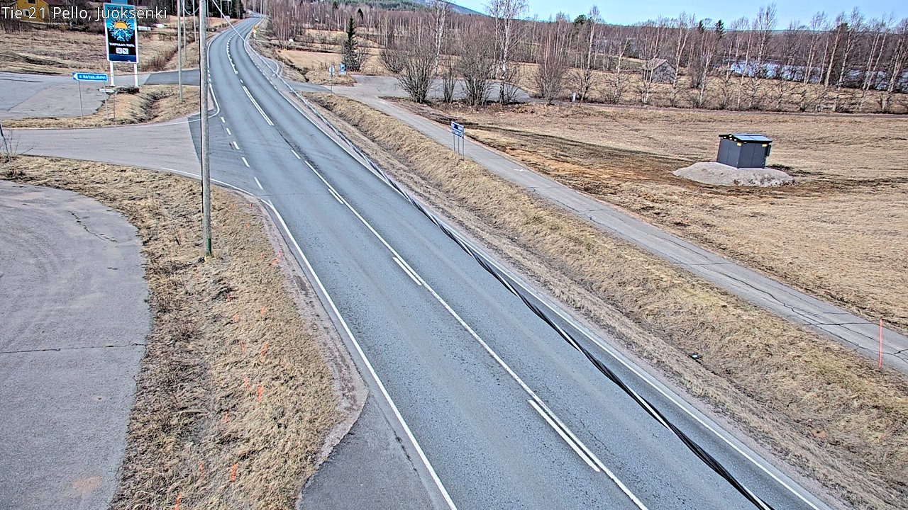 Weather Camera Image Väg 21 Pello Juoksenki, Pello, Lappi